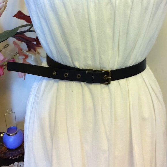 NWT Black Faux Leather Fashion Belt with Buckle for Women’s Pants Jeans - Picture 6 of 11